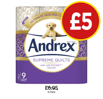 Andrex Supreme Quilts - Now Only £5 at Budgens