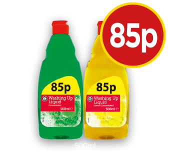 Washing Up Liquid - Now Only 85p at Budgens