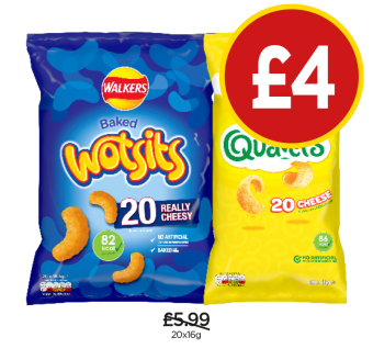 Wotsits, Quavers - Now Only £4 at Budgens