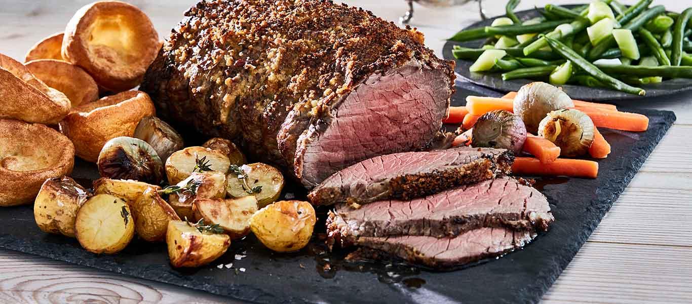 Roast Beef With Horseradish And Mustard Crust Recipe Budgens Co Uk