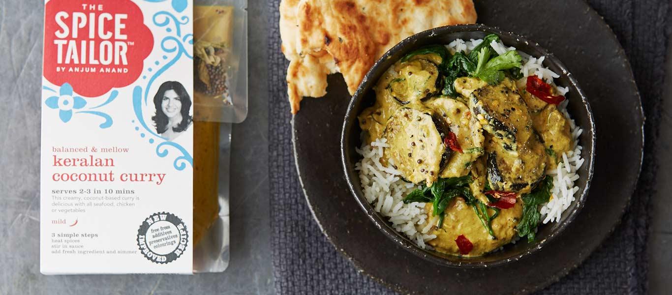 Aubergine & Spinach Coconut Curry