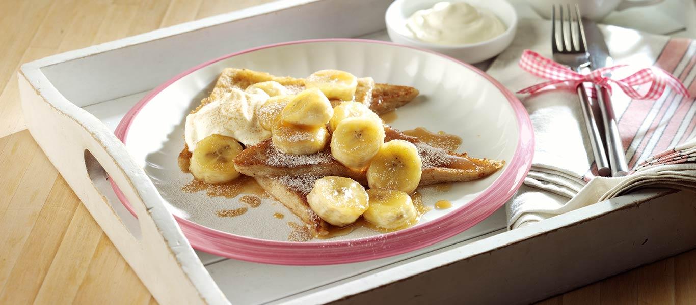 Maple-Glazed Bananas with Eggy Bread