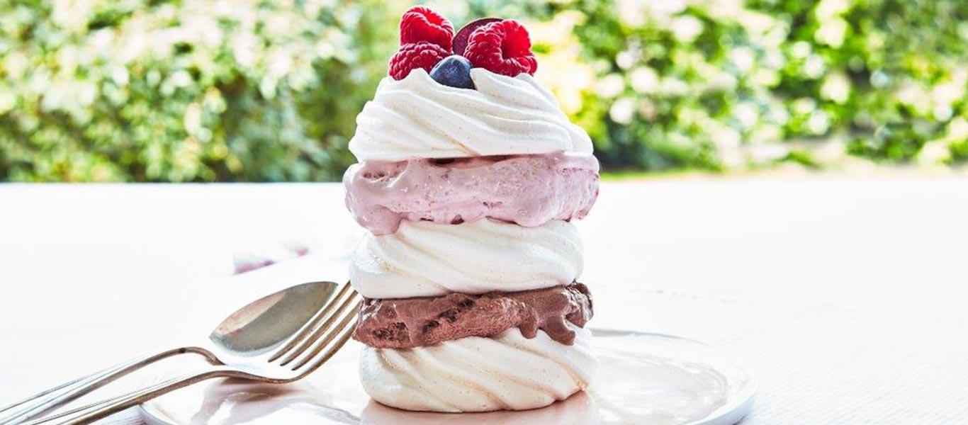 Neopolitan Meringue Nest