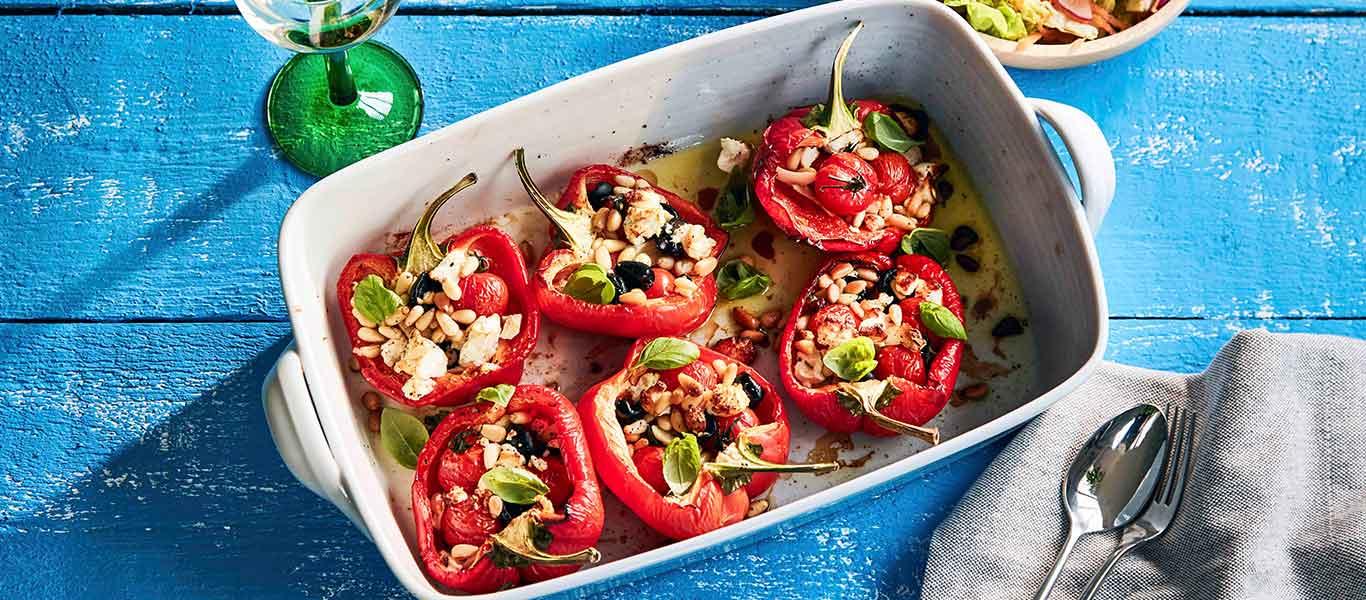 Red Peppers with Tomatoes & Feta