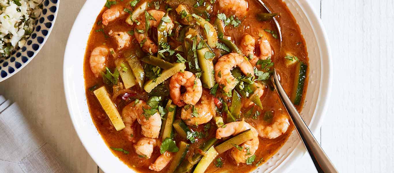 Thai Red Prawn Curry with Cauliflower Rice