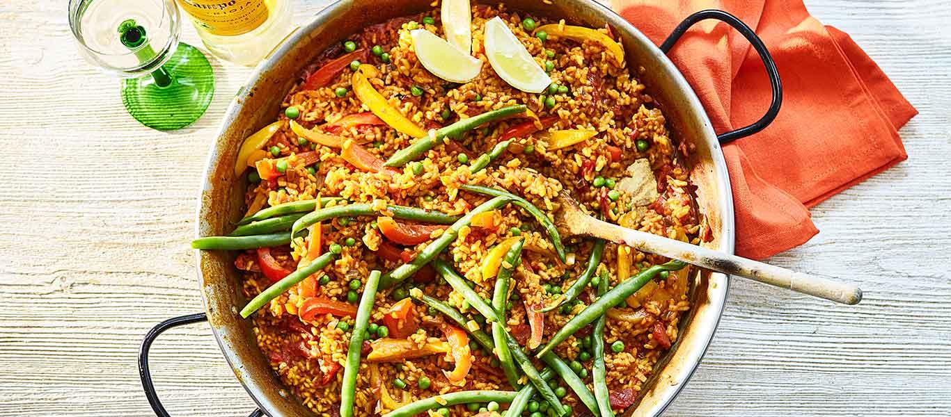 Vegetable Paella (cooked on BBQ)
