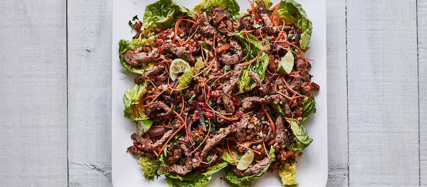 Warm Spiced Beef Salad