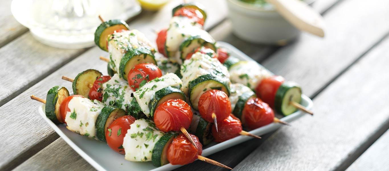 Zesty Fish Kebabs