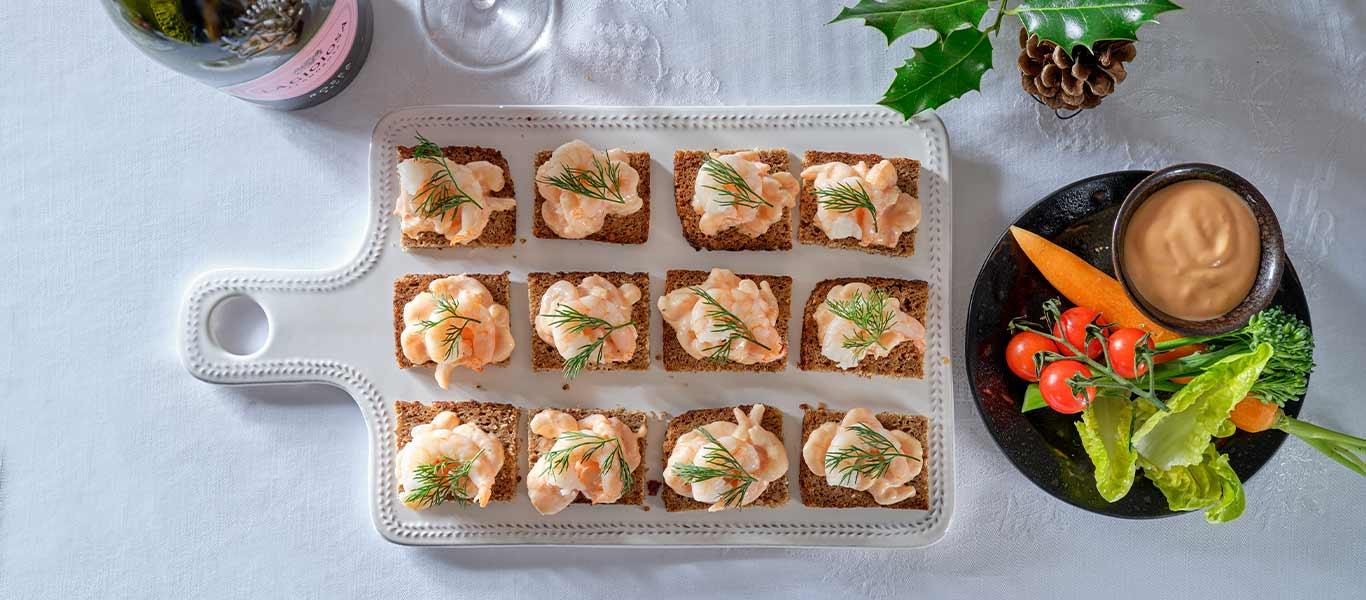 Prawn Canapés - Christmas Buffet Ideas