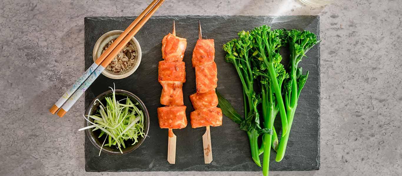 Salmon Teriyaki Sticks - Teriyaki Recipes