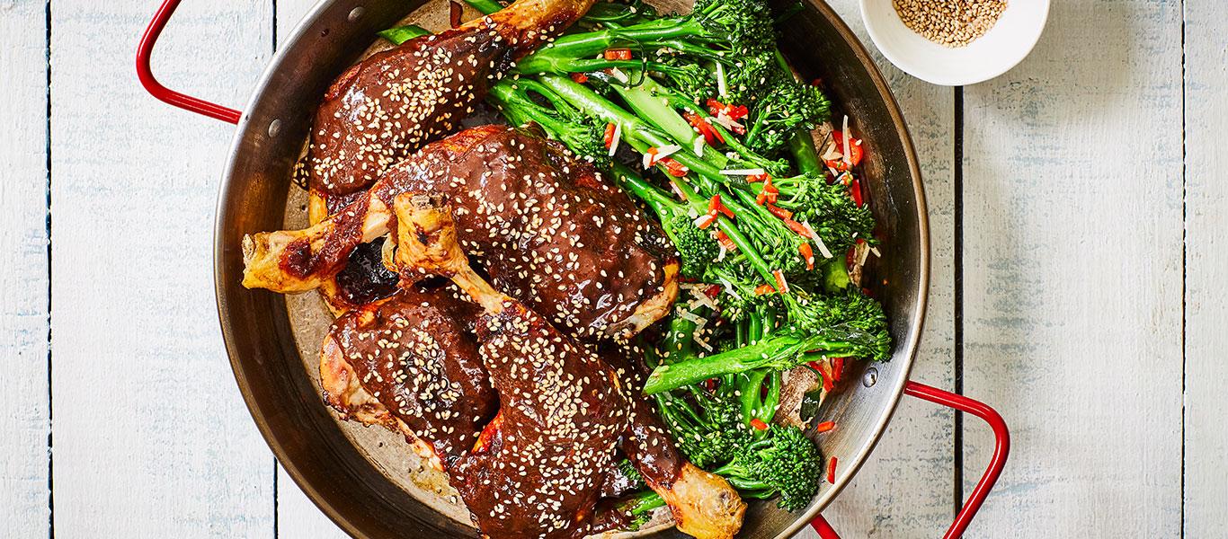 Char Siu Chicken with Garlic Tenderstem Broccoli