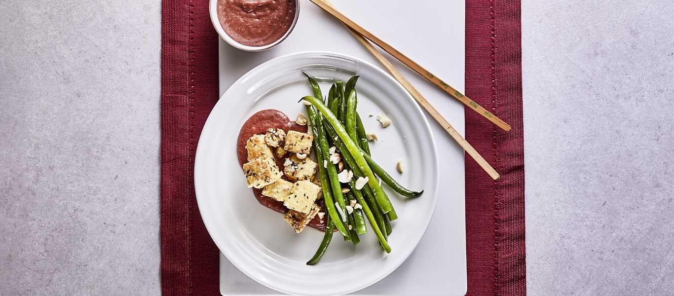 Salt & Pepper Tofu with Plum Sauce 