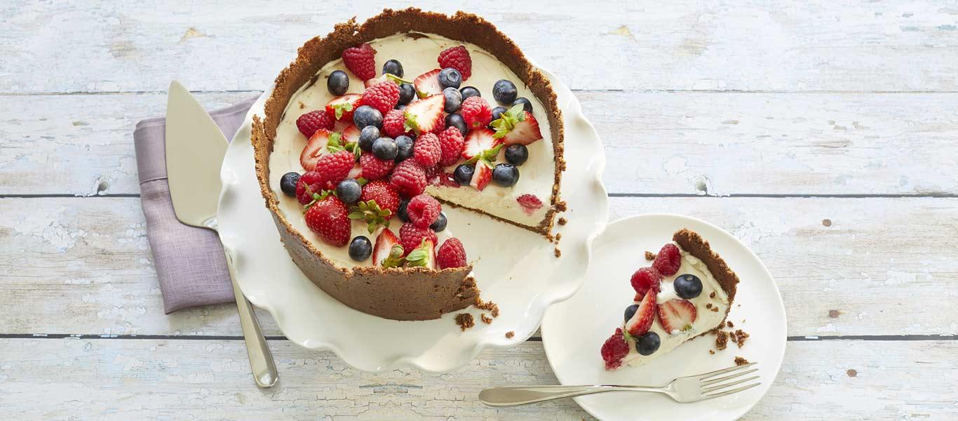 Chocolate & Mixed Berry Cheesecake recipe