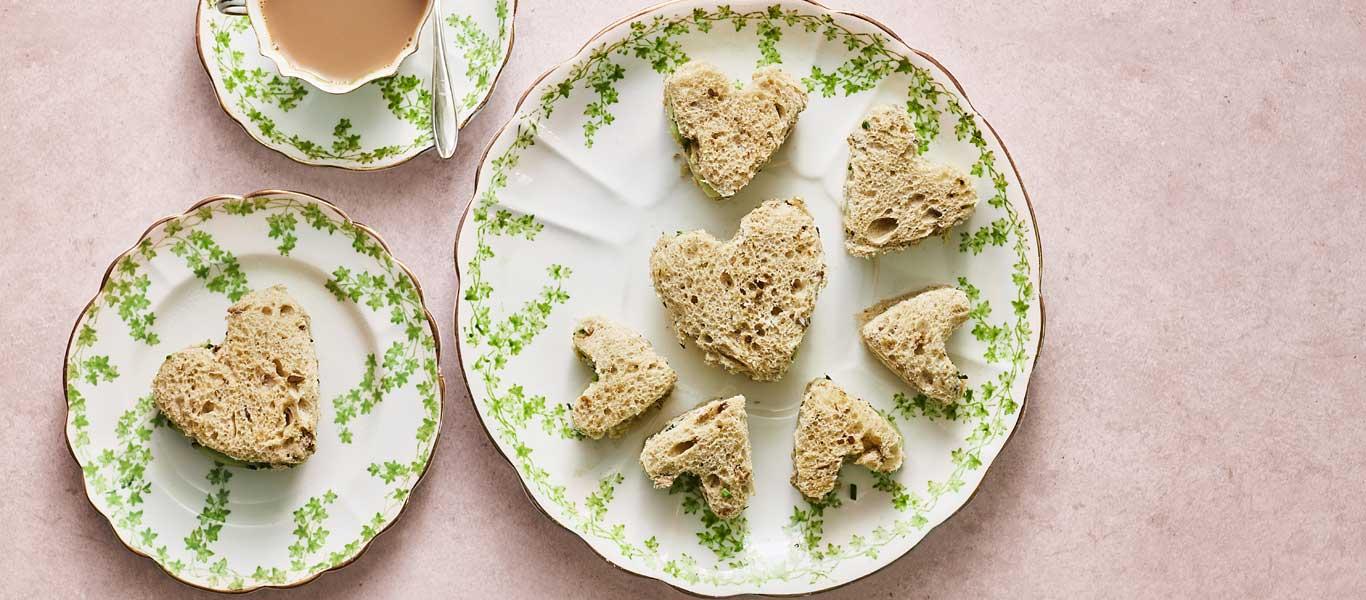 Cream Cheese & Cucumber Hearts - Mother's Day Recipes