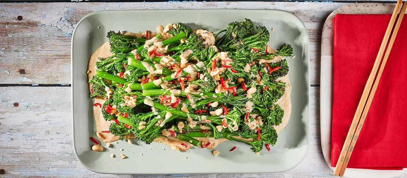 Grilled Broccoli with Soy Mayo Dressing Recipe