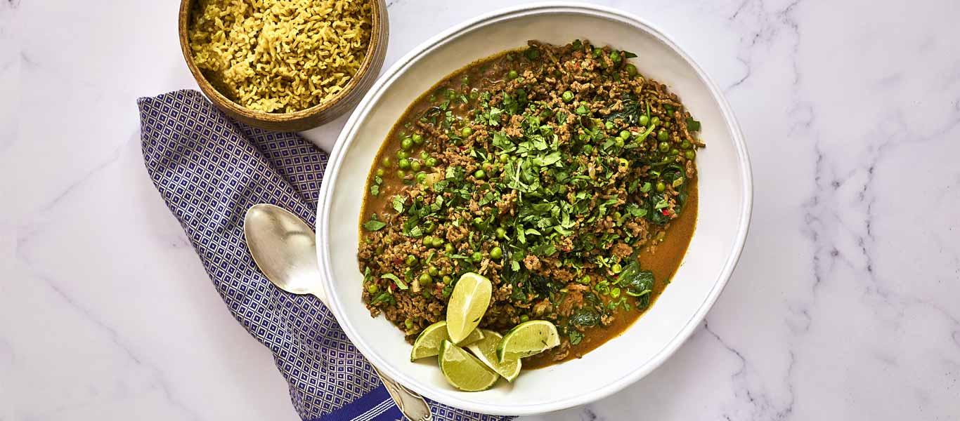 Tikka Masala Beef & Spinach with Pilau Rice 