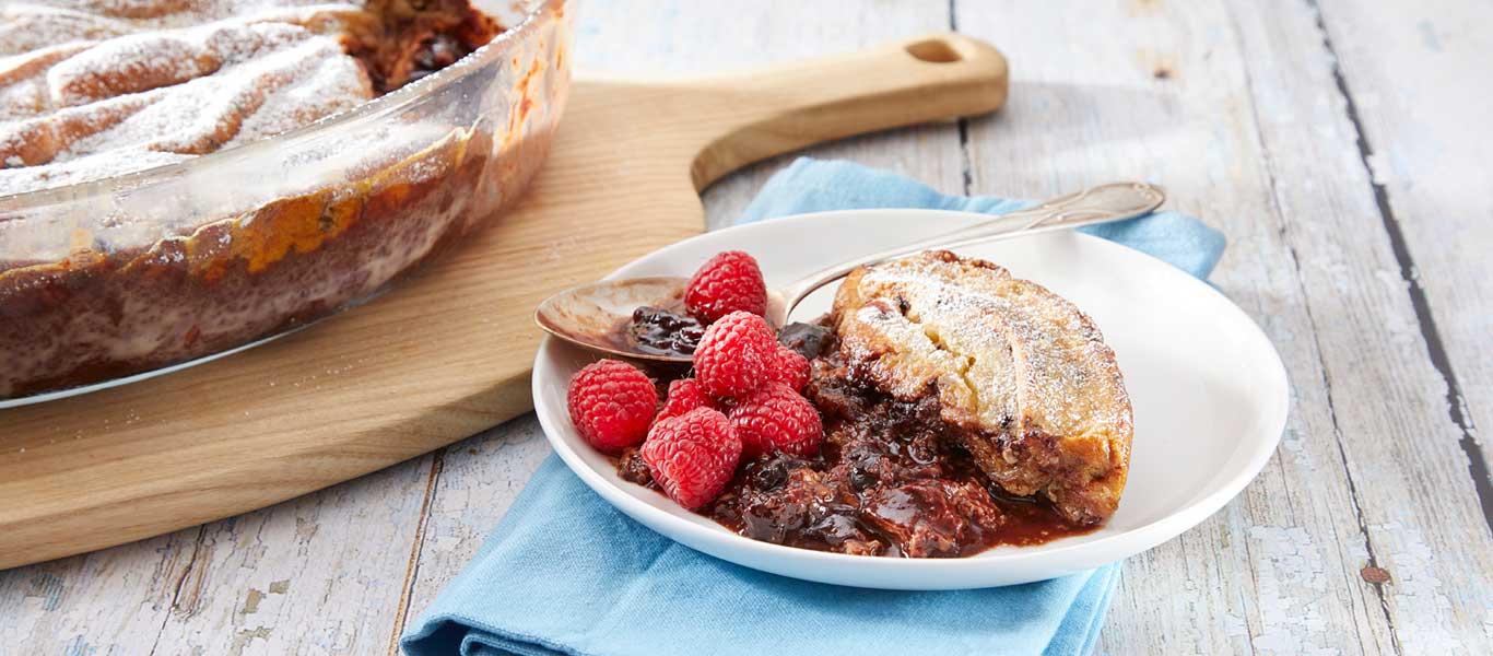 Black Forest Chocolate Bread Pudding Recipe