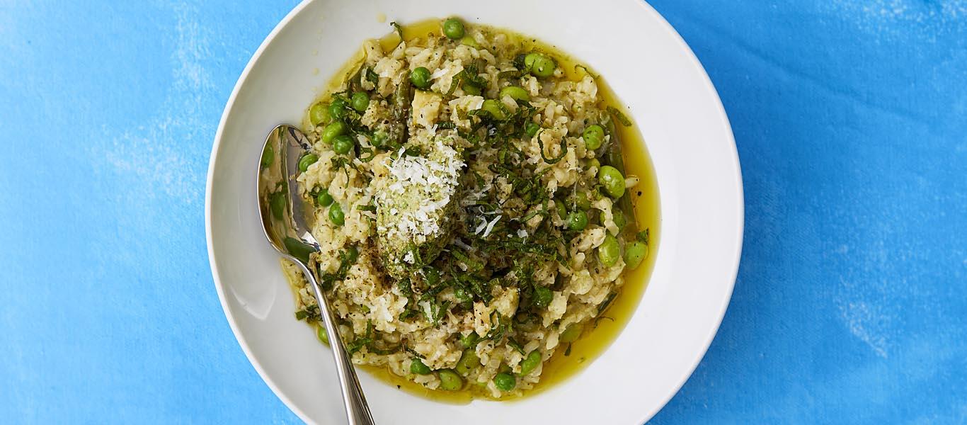 Asparagus and Pea Risotto