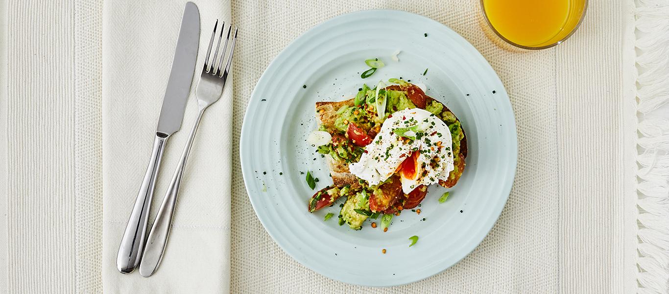 Ciabatta, Avocado and Poached Egg