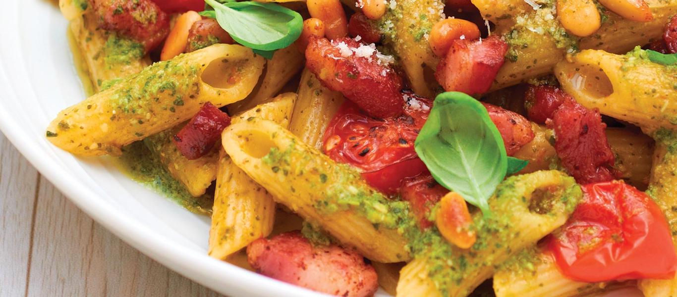 Roasted Tomato And Bacon Pasta