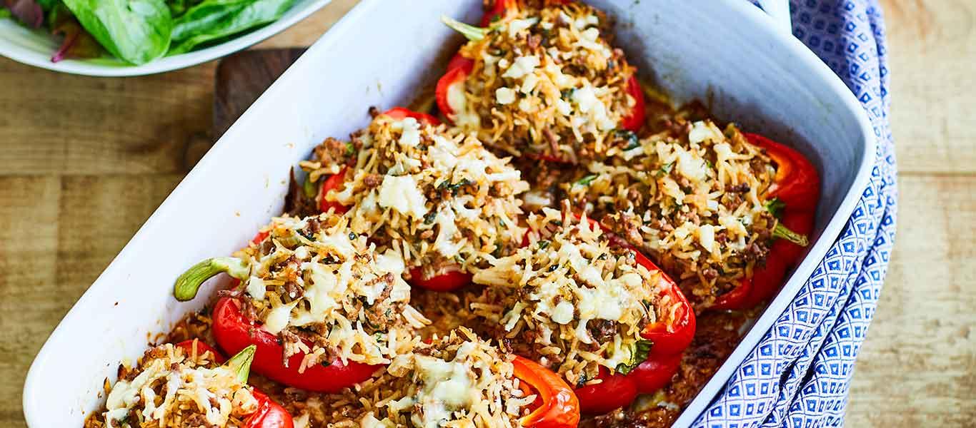 Beef and Rice Stuffed Peppers recipe | Budgens.co.uk