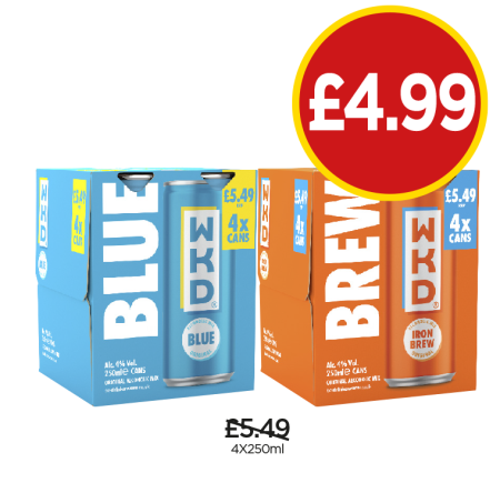 WKD Blue, Iron Brew - Now Only £4.99 each at Budgens | Budgens.co.uk