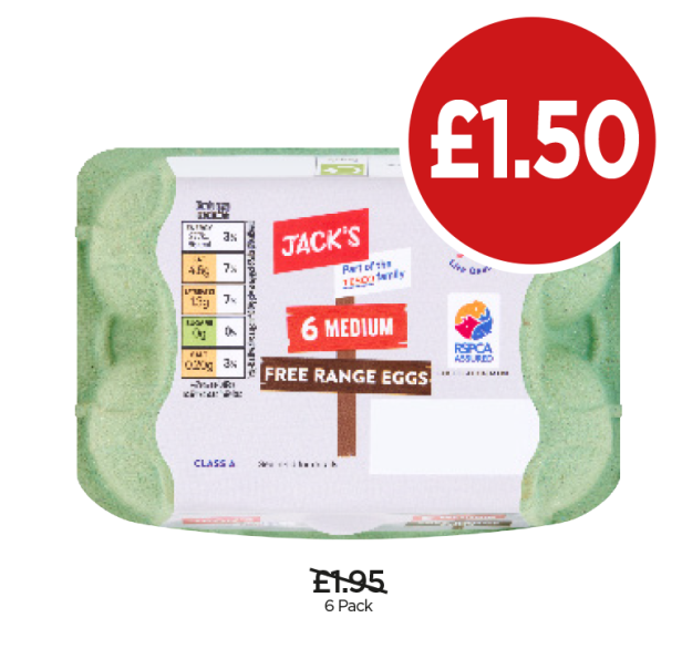 Jack's Medium Eggs - Now Only £1.50 at Budgens