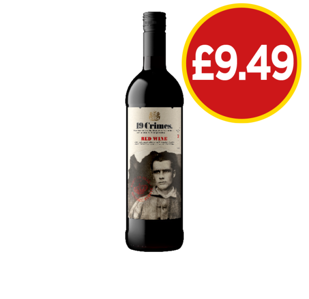 19 Crimes Red Wine - Now Only £9.49 at Budgens