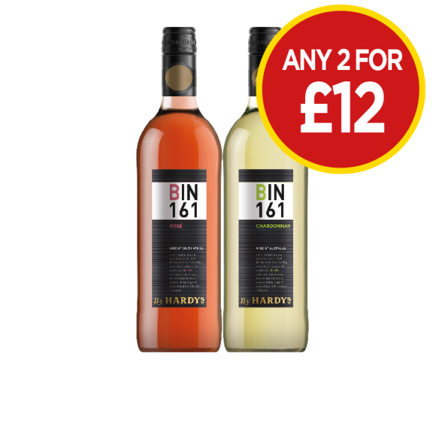 Hardy's Bin 161 Rosé, Chardonnay - Any 2 for £12 at Budgens