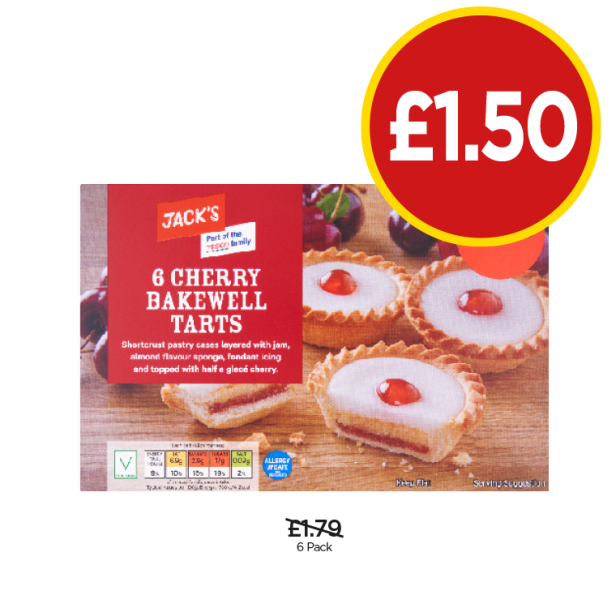 Jack's Cherry Bakewell Tarts - Now Only £1.50 at Budgens