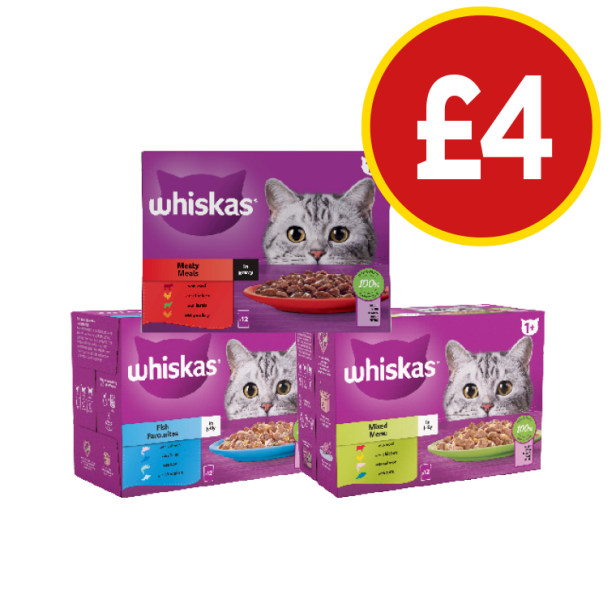 Whiskas Meaty, Fish, Mixed - Now Only £4 at Budgens