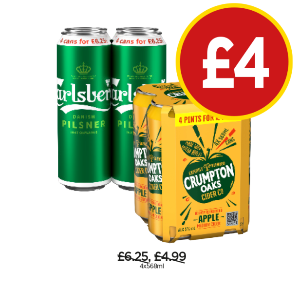 Carlsberg, Crumpton Oaks - Now Only £4 at Budgens