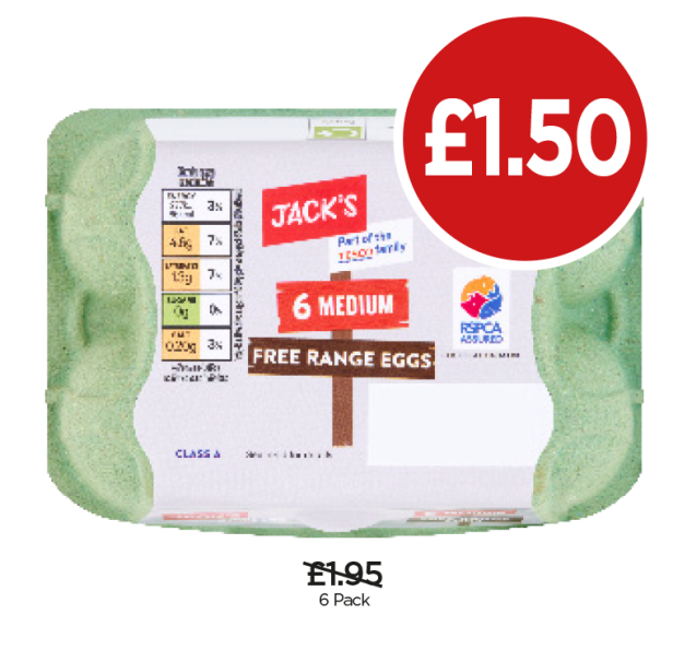 Jack's Medium Eggs - Now Only £1.50 at Budgens