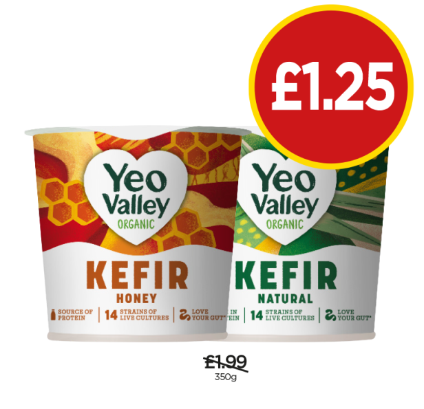 Yeo Valley Kefir Honey, Natural - Now Only £1.25 at Budgens