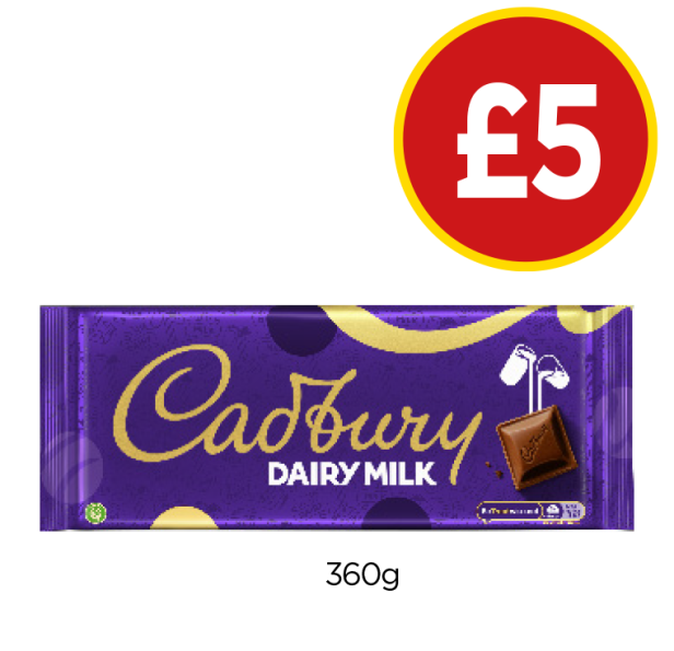 Cadbury Dairy Milk - Now Only £5 at Budgens