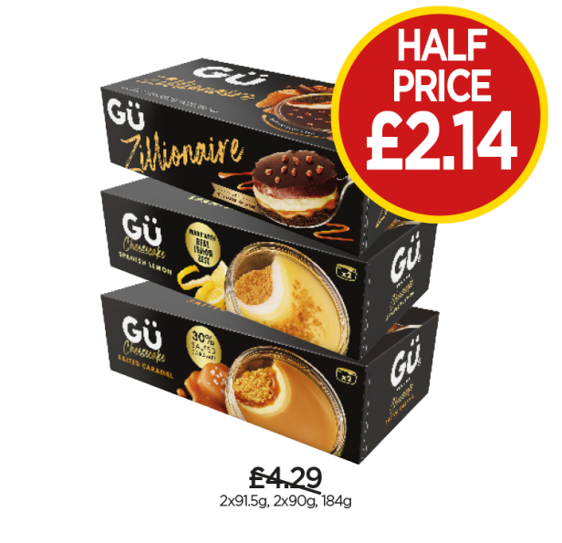 Gü Zillionaire, Cheesecake Lemon, Salted Caramel - Now Half Price Only £2.14 at Budgens