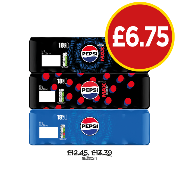 Pepsi, Max, Cherry Max - Now Only £6.75 at Budgens