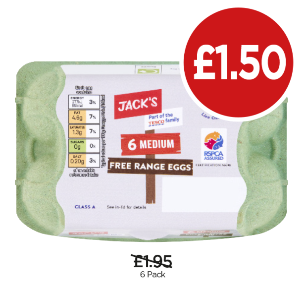 Jack's Medium Eggs - Now Only £1.50 at Budgens