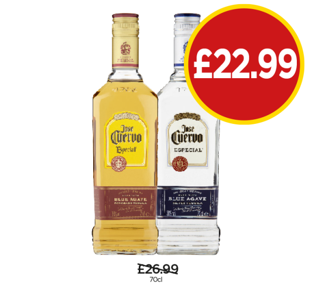 Jose Cuervo Blue Agave Tequila, Silver Tequila - Now Only £22.99 each at Budgens