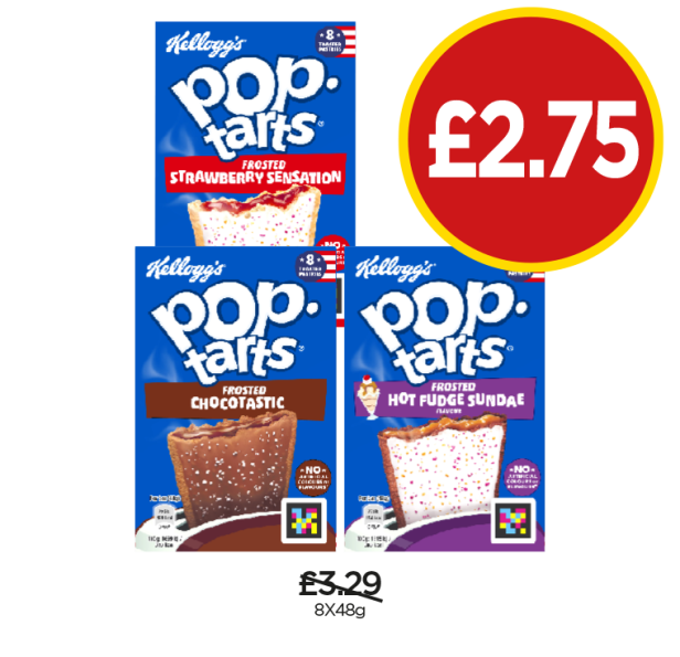 Pop Tarts Frosted Strawberry, Choctastic, Hot Fudge Sundae - Now Only £2.75 each at Budgens