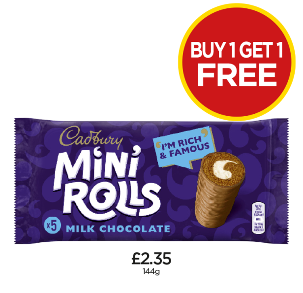 Cadbury Mini Rolls - Buy 1 Get 1 FREE at Budgens