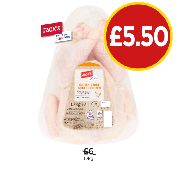 Jack's British Whole Chicken - Now Only £5.50 at Budgens