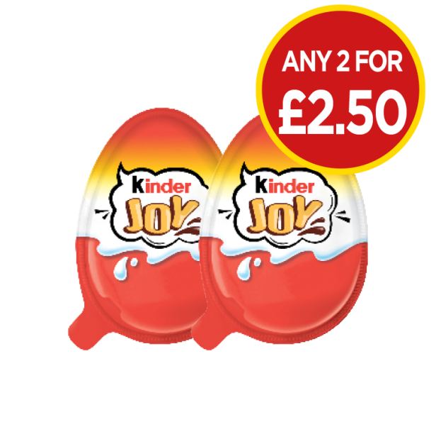 Kinder Joy - Any 2 for £2.50 at Budgens