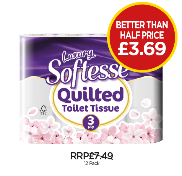 Softesse Quilted Toilet Roll - Better Than Half Price Only £3.69 at Budgens