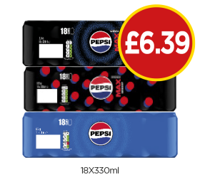 Pepsi, Max, Cherry Max - Now Only £6.39 each at Budgens
