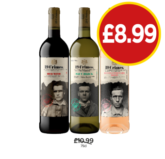 19 Crimes Red Wine, Sauv Block, Revolutionary Rosé - Now Only £8.99 at Budgens