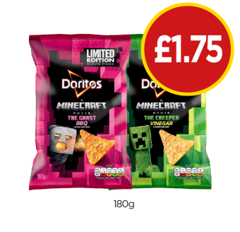 Doritos Minecraft The Ghast BBQ, The Creeper Vinegar - Now Only £1.75 at Budgens