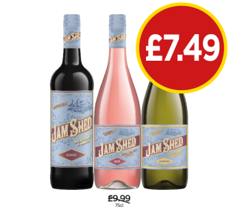 Jam Shed Shiraz, Rosè, Chardonnay - Now Only £7.49 at Budgens