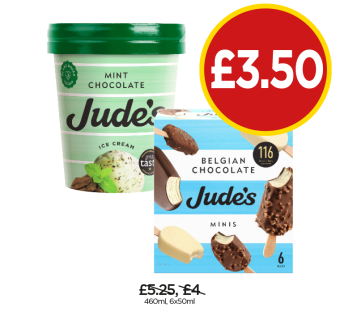 Jude's Mint Chocolate, Belgian Chocolate Minis - Now Only £3.50 at Budgens