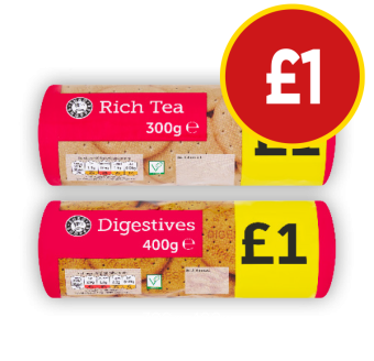 Rich Tea Biscuits, Digestives - Now Only £1 at Budgens